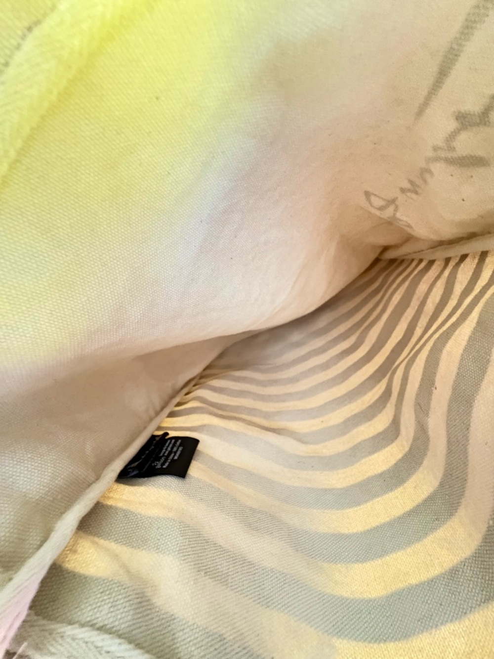 Andy Warhol Banana Canvas Tote Bag in Yellow and Black Striped - Picture 3 of 4